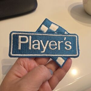 Vintage Player's Cigarette Logo And Nascar Flag Sew On Patch
